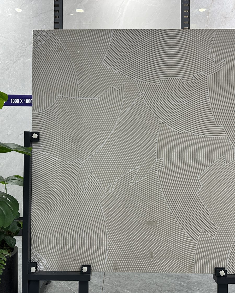 Mẫu gạch Cloudy Pearl 100x100 xám ngọc trai